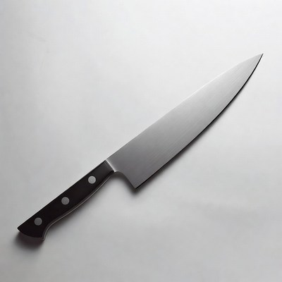Chef's Knife on White Background