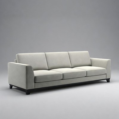 Gray Modern Three-Seat Sofa