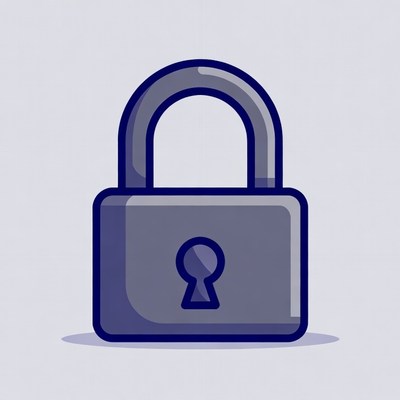 Blue Padlock Icon