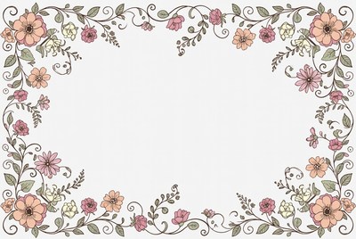 Floral Vine Border Illustration