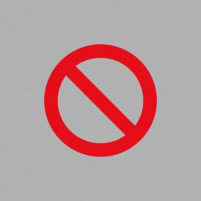 Red prohibition sign
