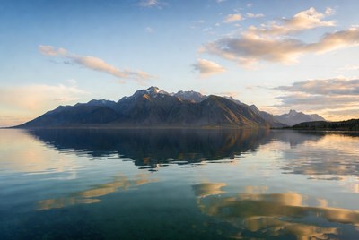 Grand Teton Mountains Reflecting in Lake