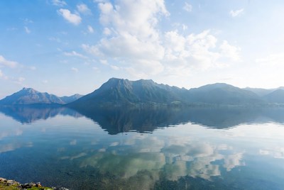 Mountain Range Reflecting in Lake