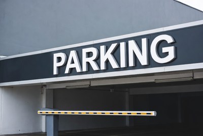 Parking Sign with Boom Barrier