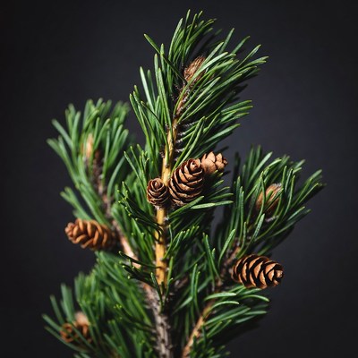 Pine Branch with Cones