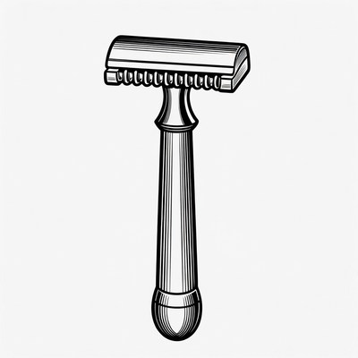 Safety Razor Illustration