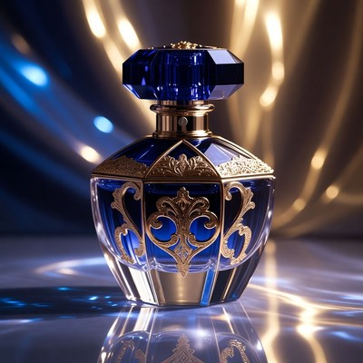 Luxury Blue Perfume Bottle