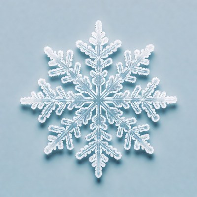 Snowflake on blue background