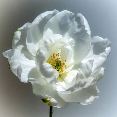 White Peony Flower Bloom