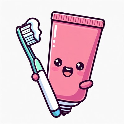 Cute Toothpaste Tube with Toothbrush