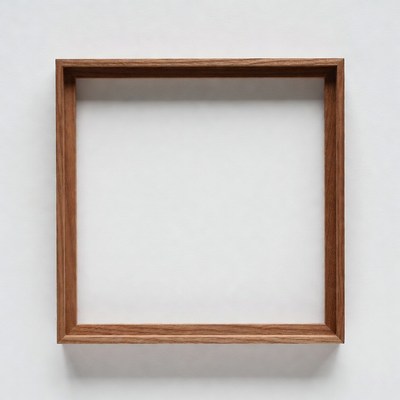 Empty Wooden Picture Frame