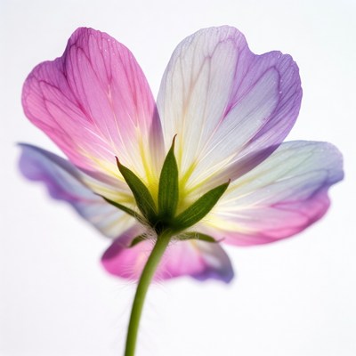 Pink and White Flower Backlit