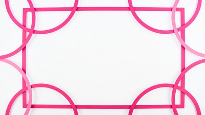 Pink Paper Circles Frame