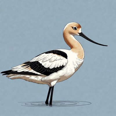 Black-necked Stilt standing in water