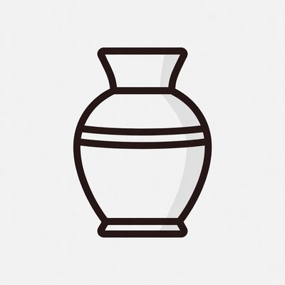 Line Art Vase Icon