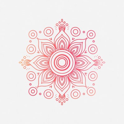 Pink Mandala Flower Illustration