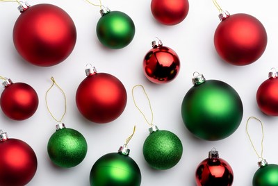 Red and Green Christmas Ornaments