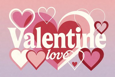 Valentine Love Hearts Illustration