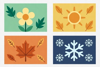 Four Seasons Clipart Icons