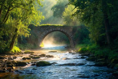 Stone Arch Bridge over Forest River