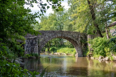 Stone Arch Bridge over River