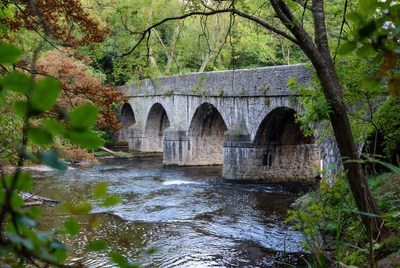 Stone Arch Bridge over River