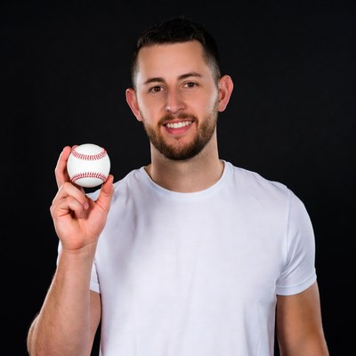 Man holding baseball