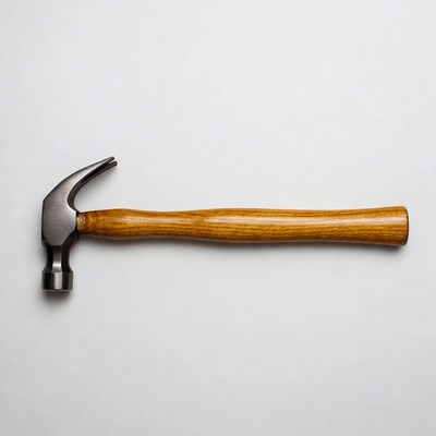 Claw Hammer on White Background