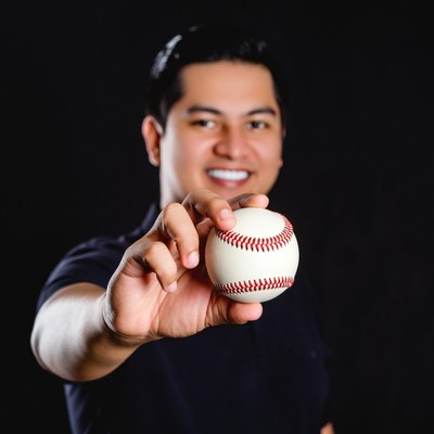 Man holding baseball