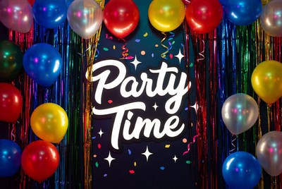 Party Time Balloons Background