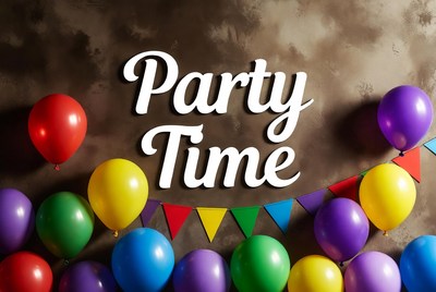 Party Time Balloons and Banners