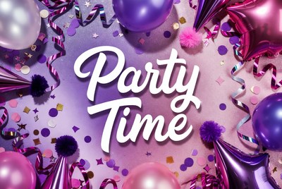 Party Time Balloons and Confetti