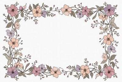 Floral Flower Frame Illustration