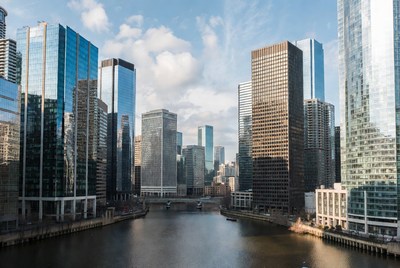 Chicago River Skyscrapers Cityscape