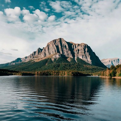 Majestic Mountain Reflecting in Lake