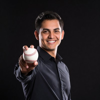 Man holding baseball