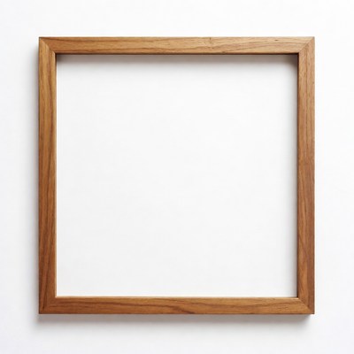 Empty Wooden Picture Frame
