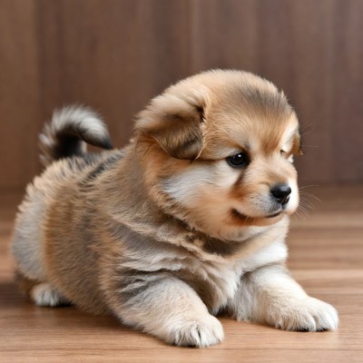 Fluffy Pomeranian Puppy Lying Down