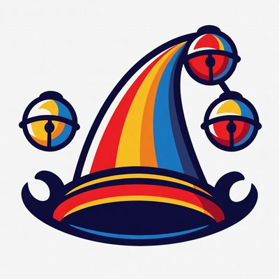 Colorful Jester Hat with Bells