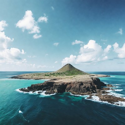 Small Tropical Island in Ocean