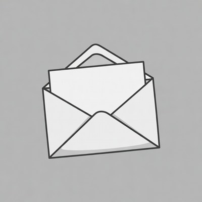 Open envelope with letter