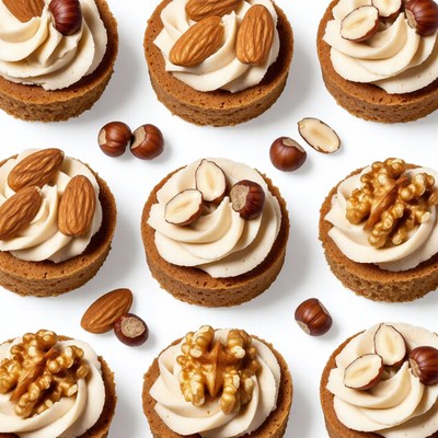 Hazelnut Cupcakes with Whipped Cream