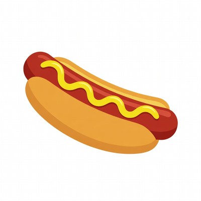 Hot dog with mustard