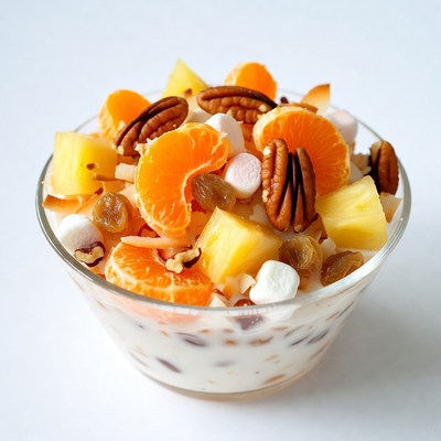 Fruit Salad with Mandarins and Nuts