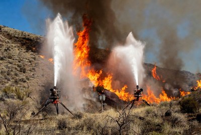 Wildfire Suppression with Water Cannons