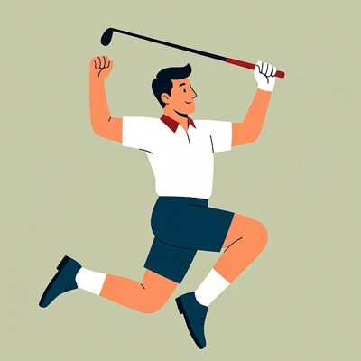 Man swinging golf club