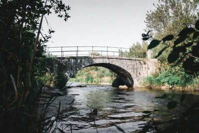 Stone Arch Bridge over River