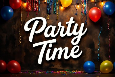 Party Time Balloons and Streamers