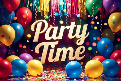 Party Time Balloons Background