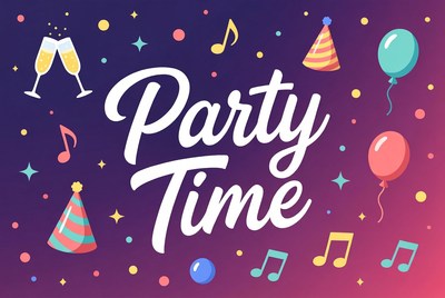Party Time Clipart Illustration